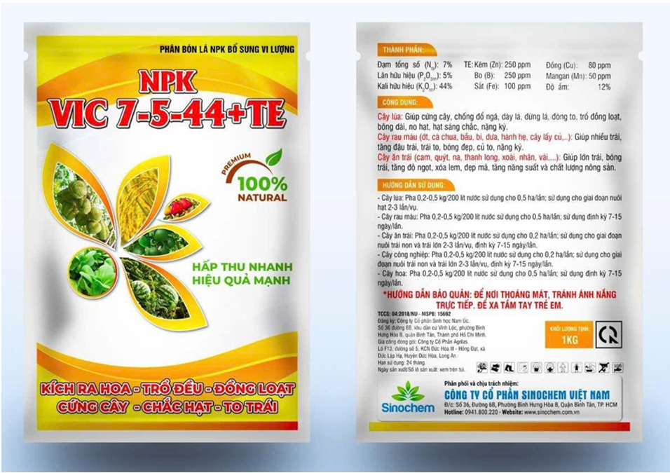 NPK VIC 7-5-44 + TE